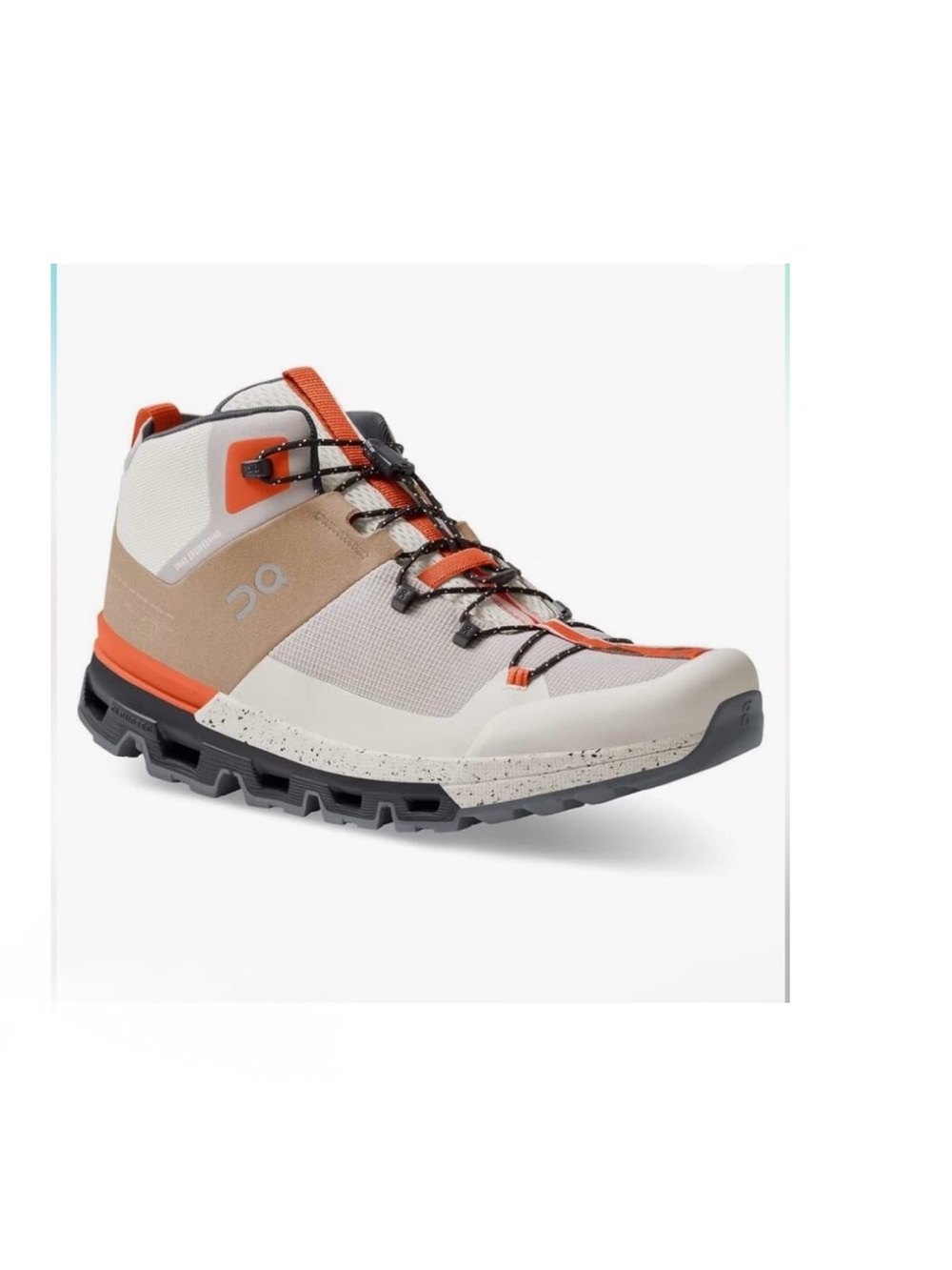 ON cloud Men's Cloudtrax Hiking Shoe high tops size 9 Color: Chai - Ivory